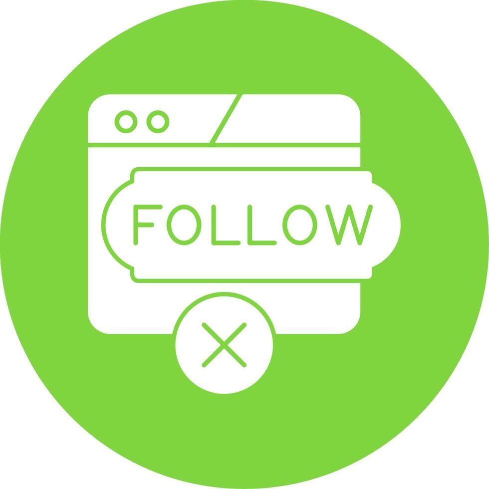 No Follow Glyph Multi Circle Icon vector
