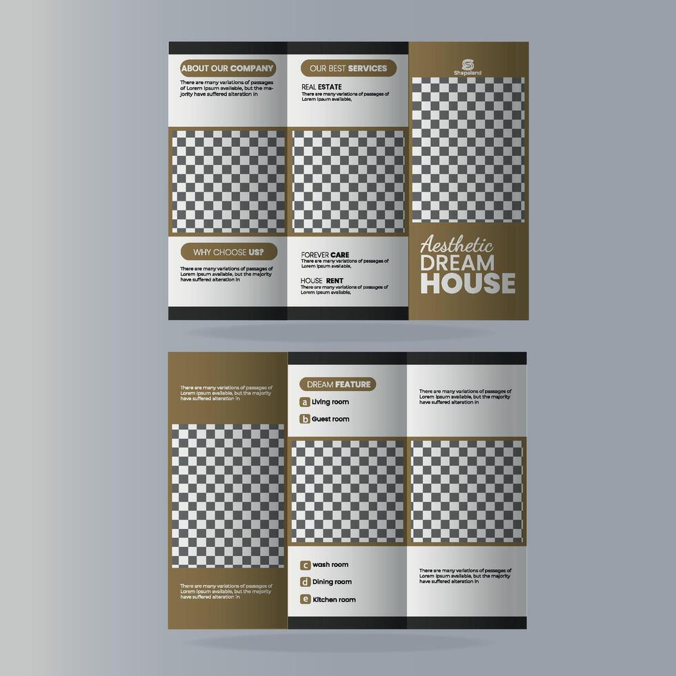 Trifold brochure template vector