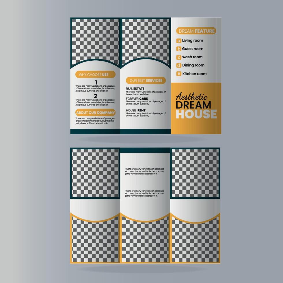 Trifold brochure template vector