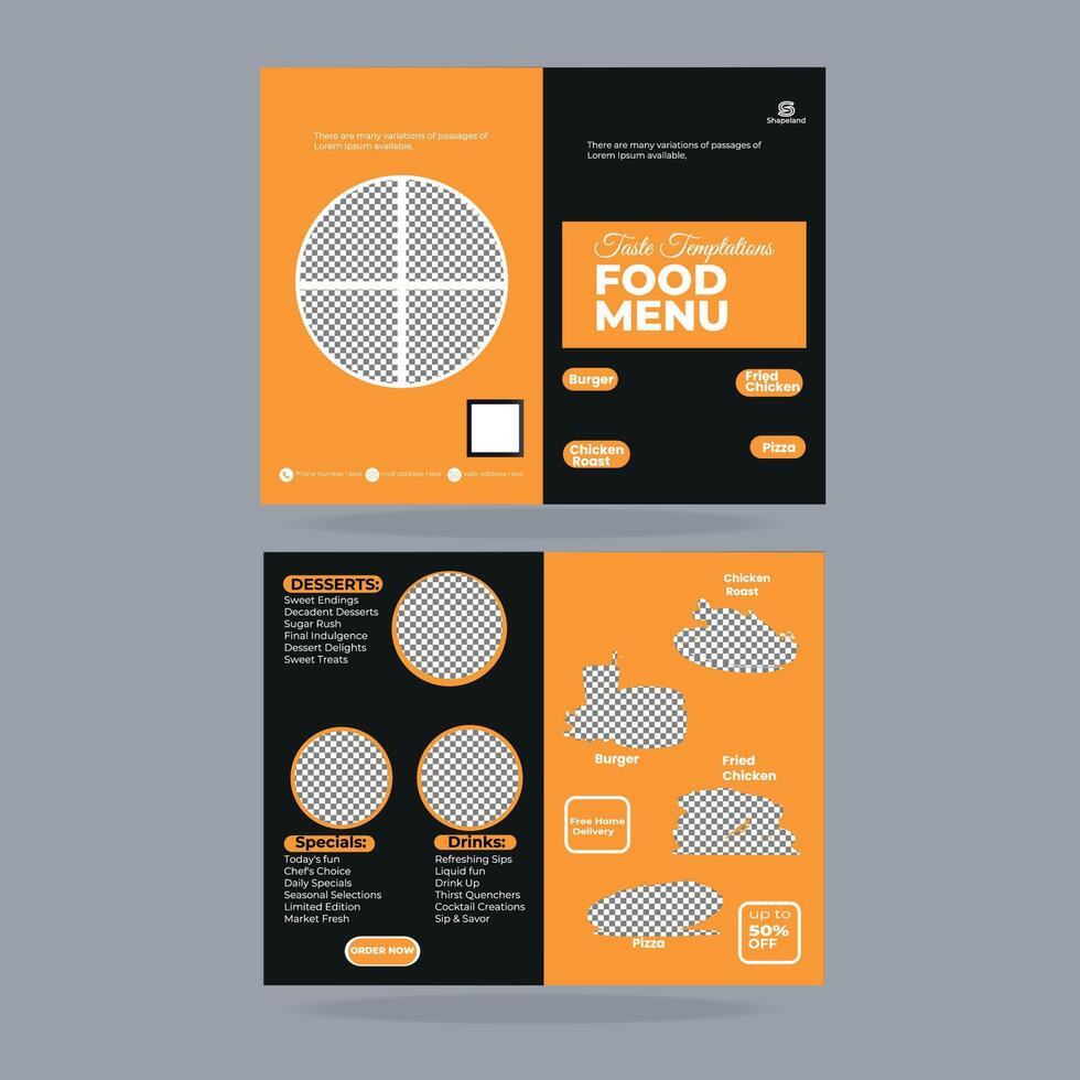 Bifold brochure template vector