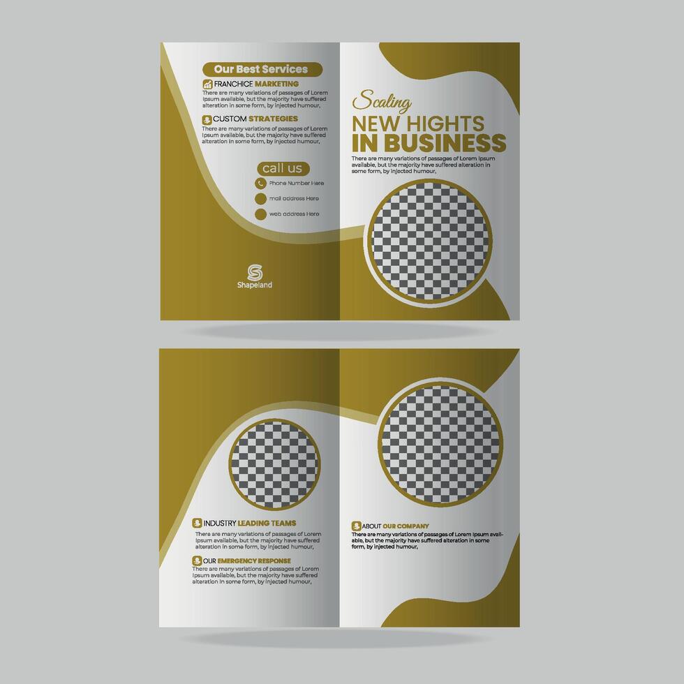 Bifold brochure design vector