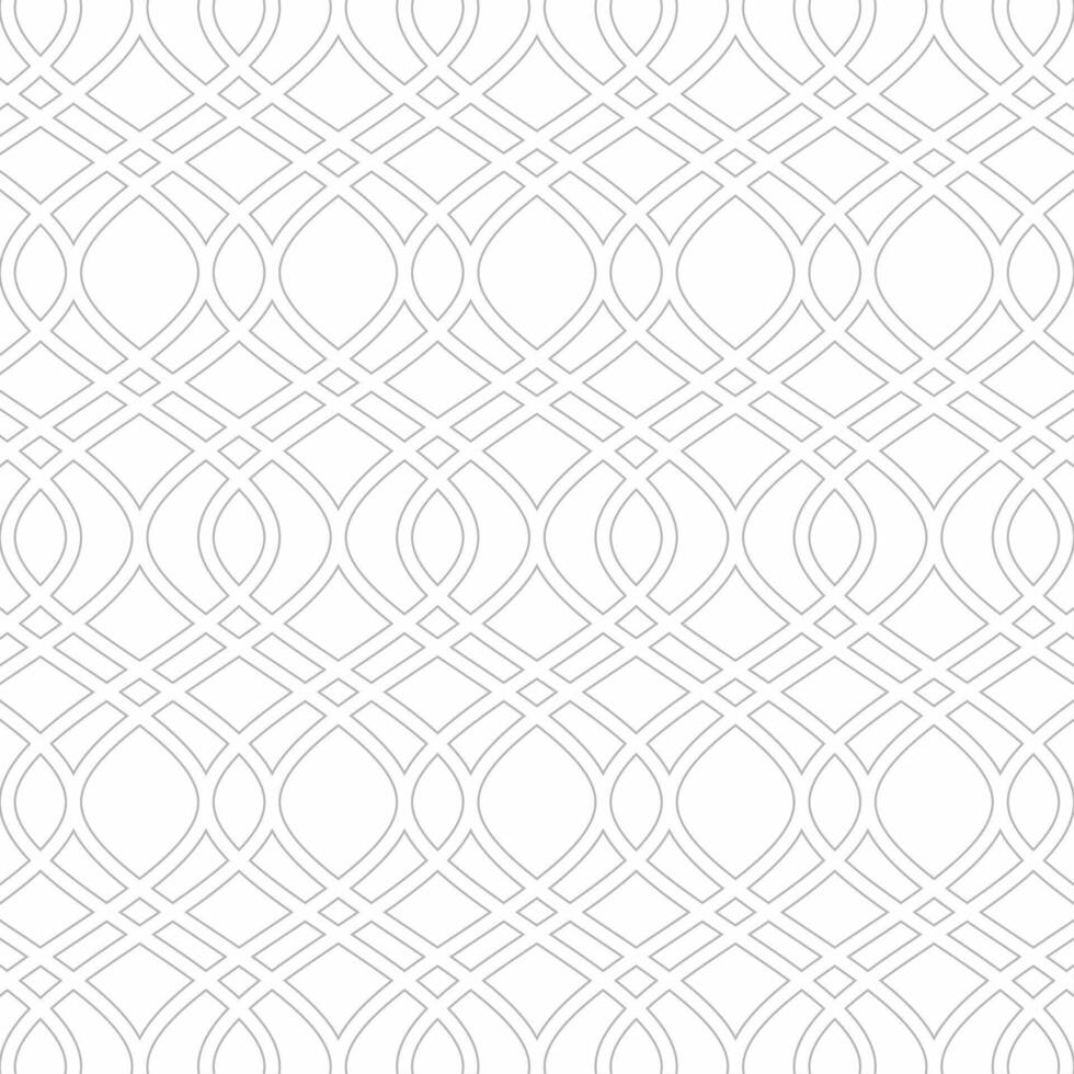 Seamless curved pattern with thin crossed lines on a white background. Suitable for graphic design, interior decoration, textiles, prints, etc. vector