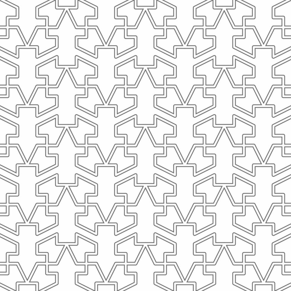 Seamless abstract pattern with intertwined lines on a white background. Suitable for various creative projects or decorative elements. vector