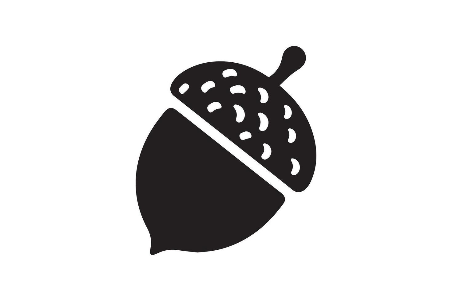 An acorn icon on a white background vector