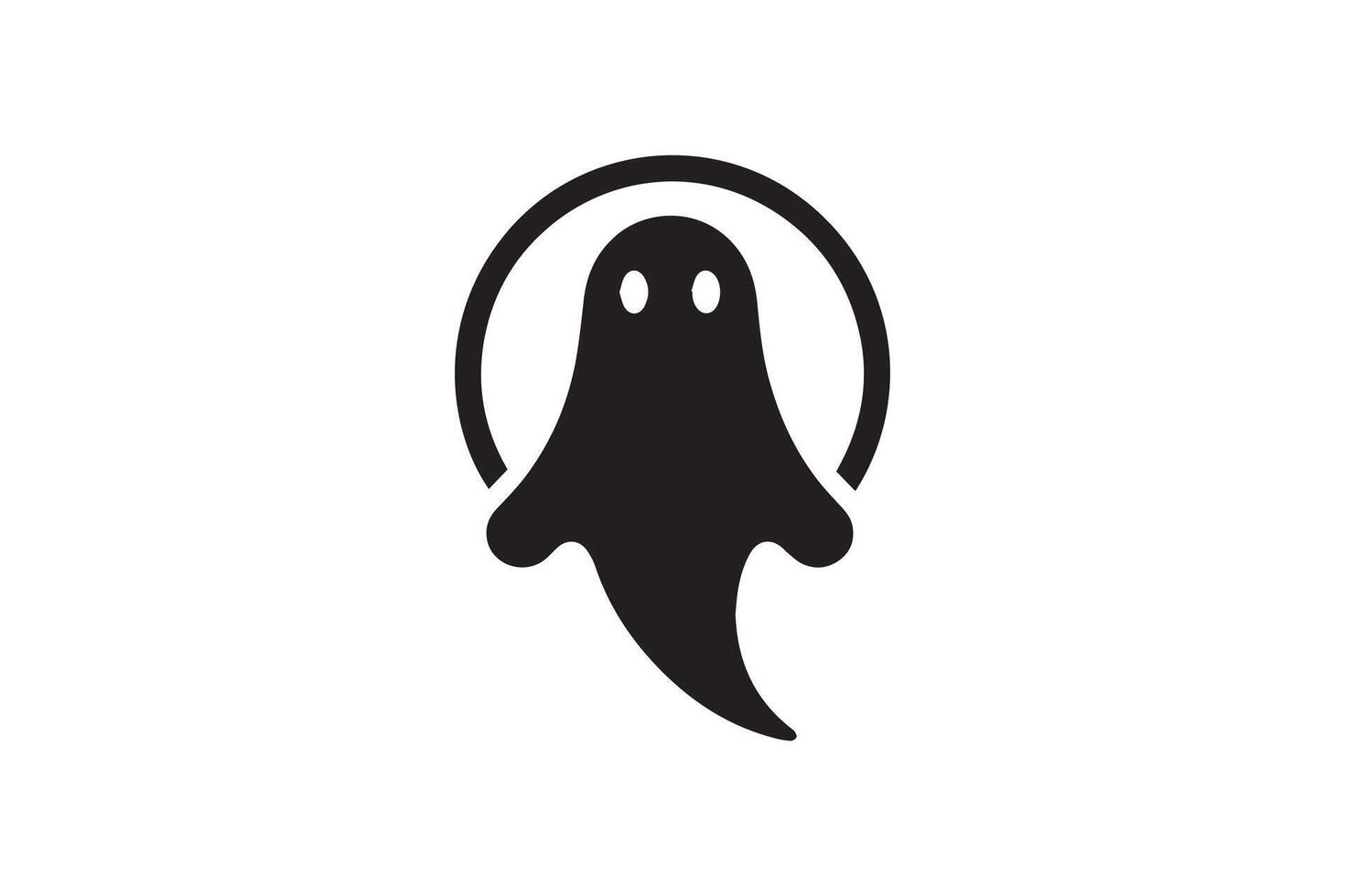 A ghost icon on a white background vector