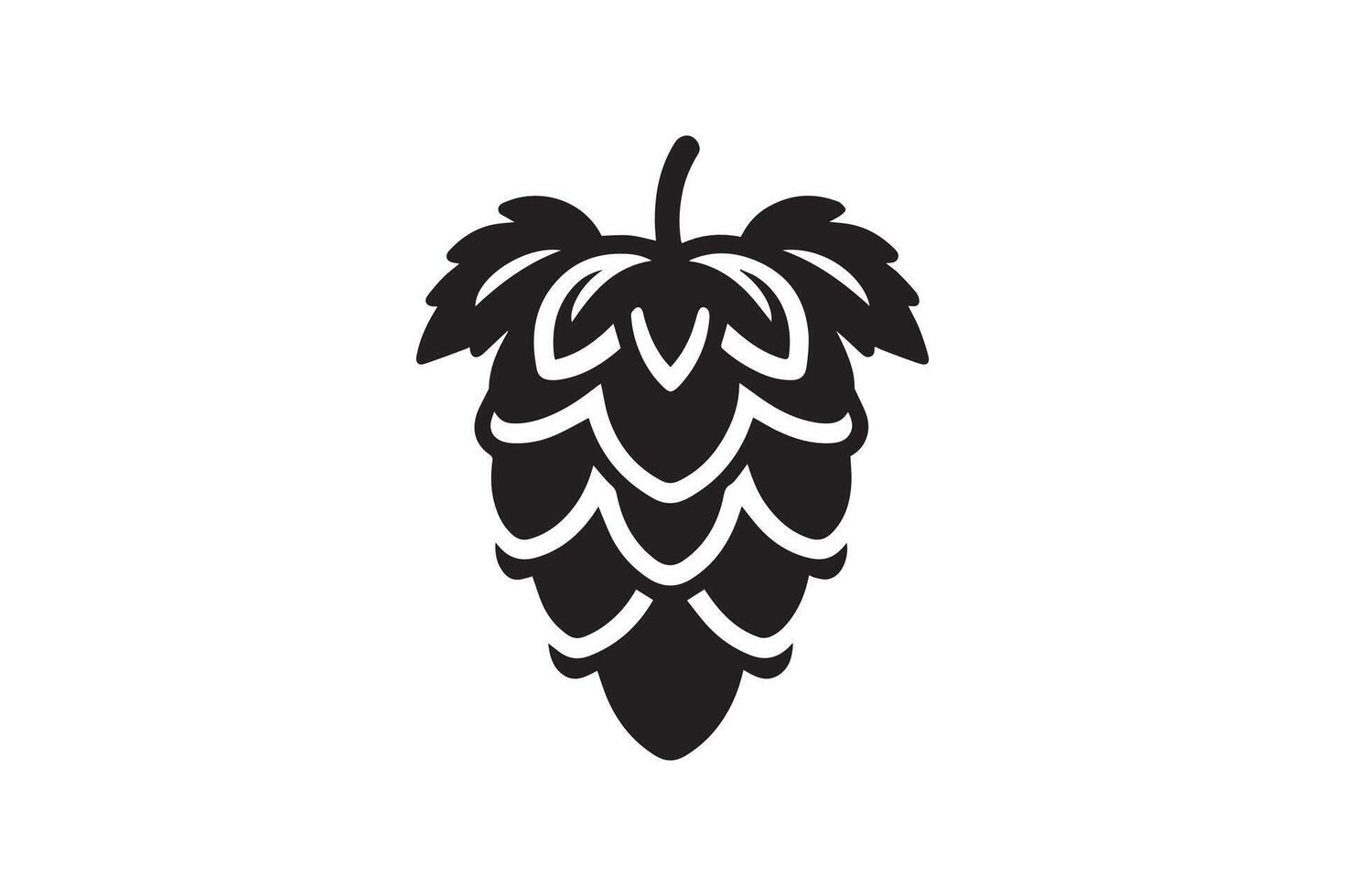 A black and white hop hop icon vector