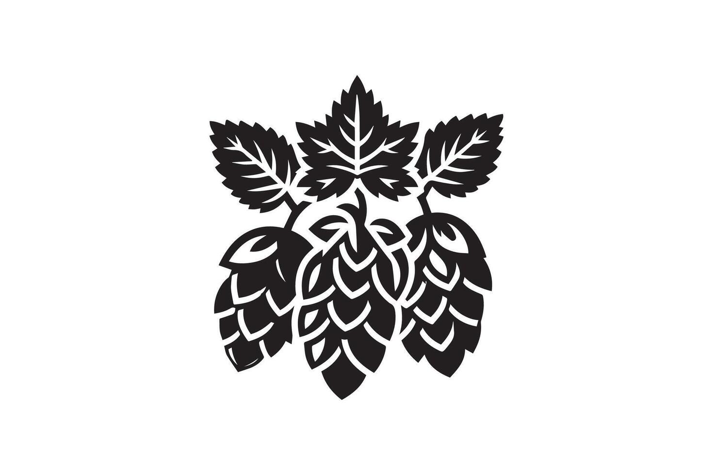 A black and white logo for a brewery vector