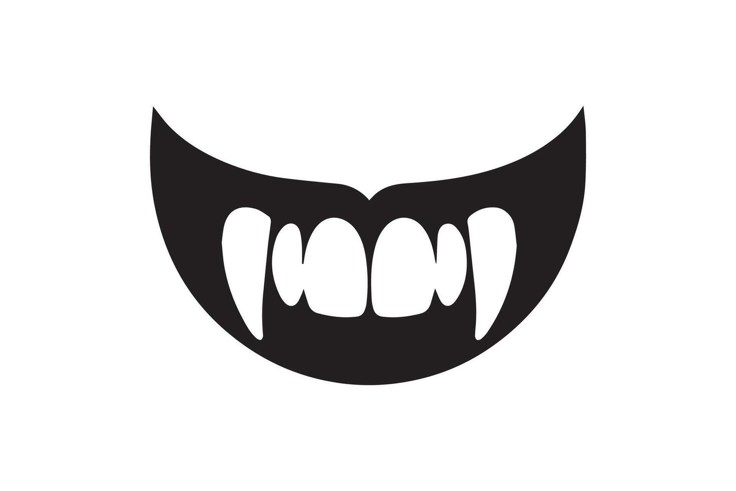 Vampire teeth icon illustration vector