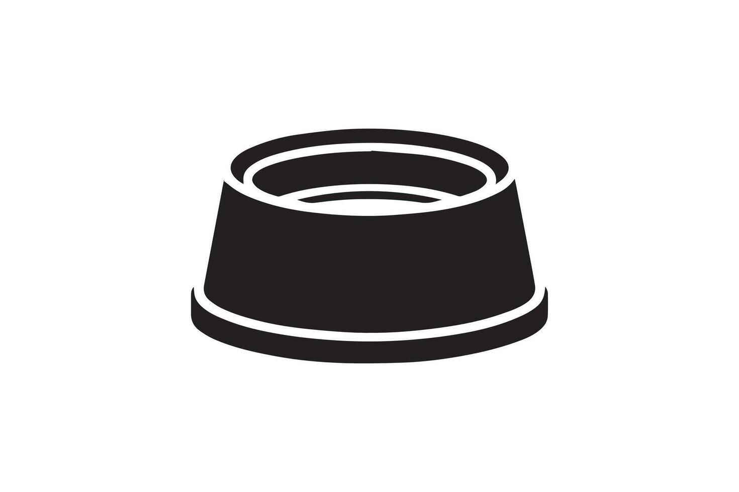 A black and white illustration of a cup vector