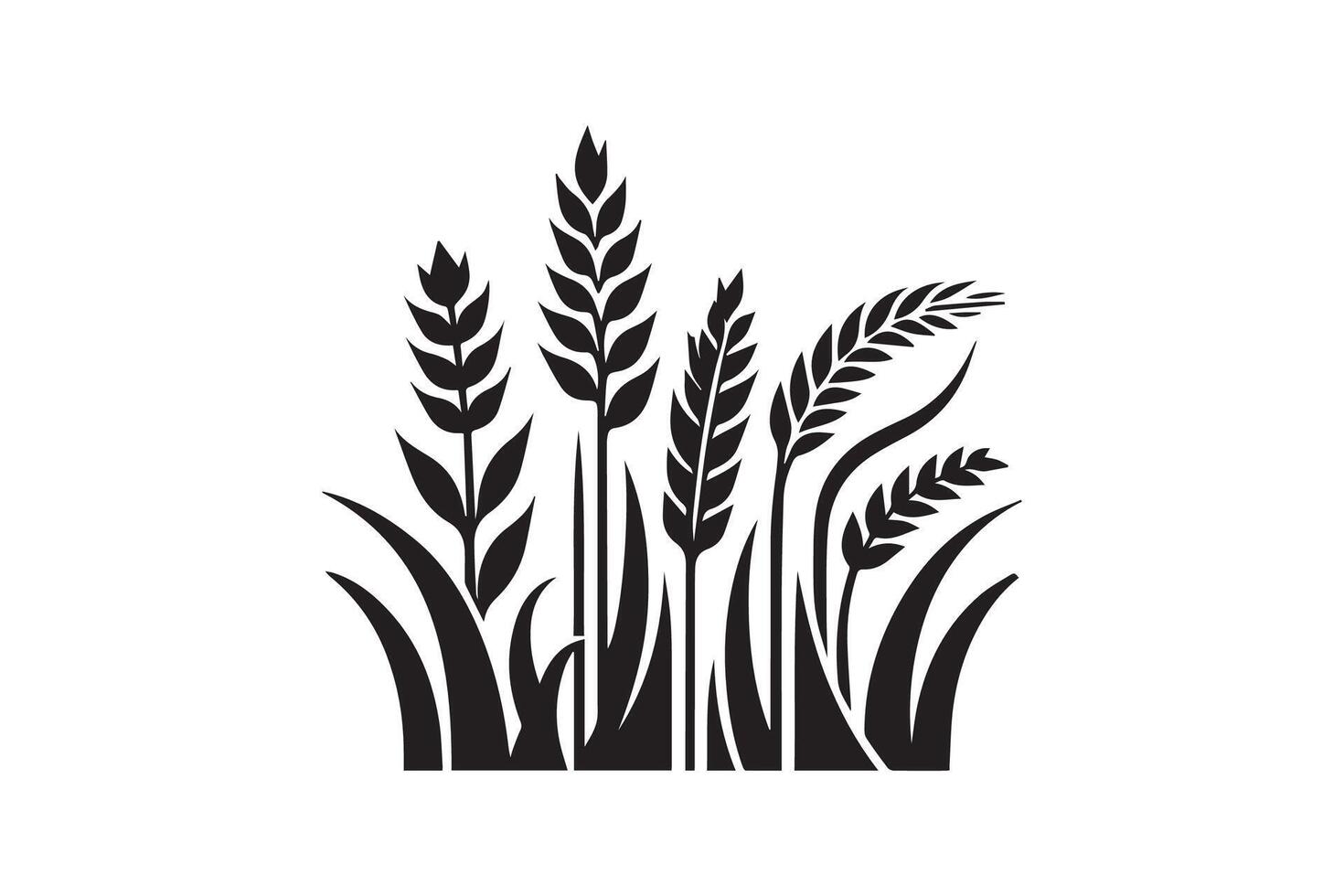 illustration of wheat field on white background vector