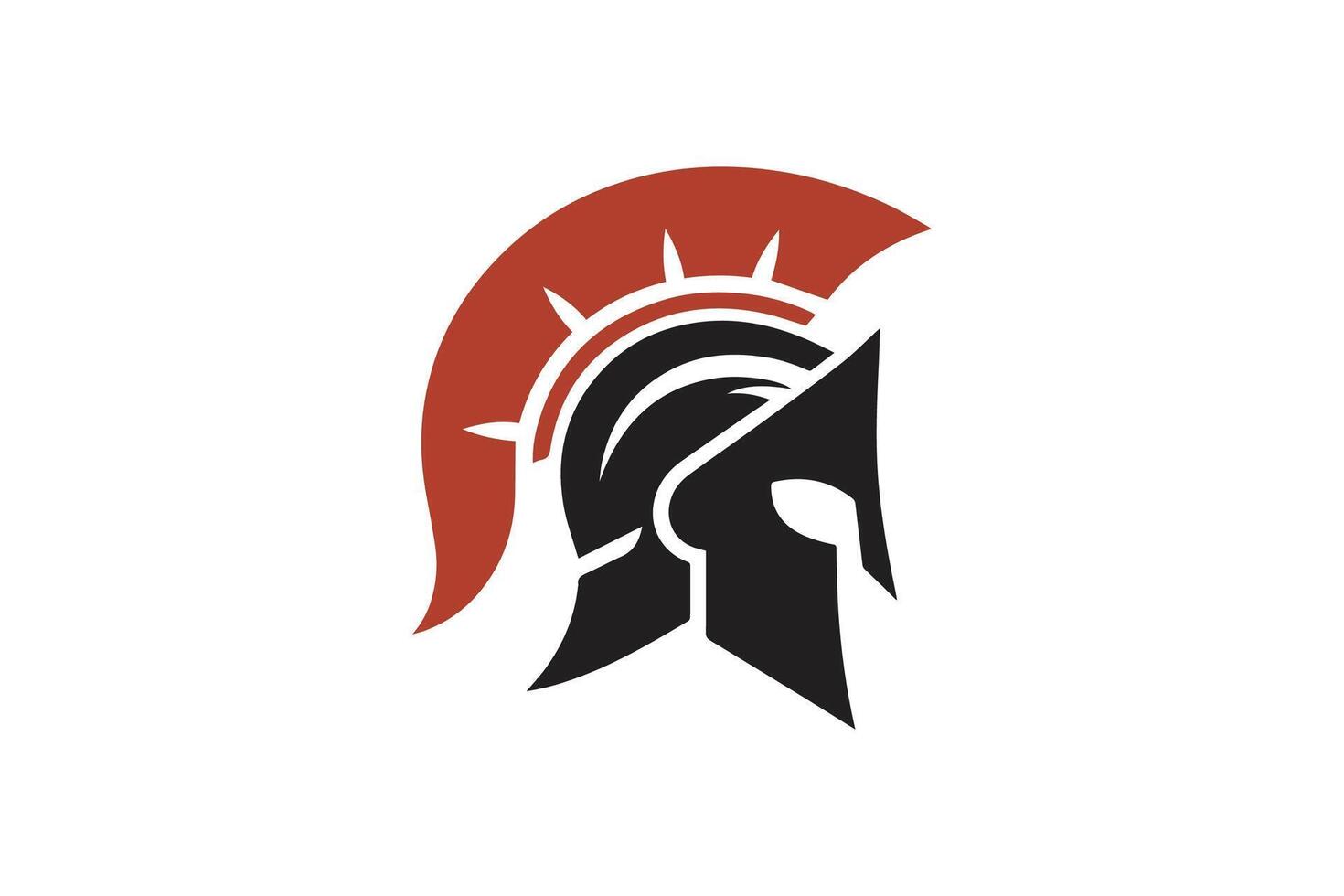A spartan helmet logo vector