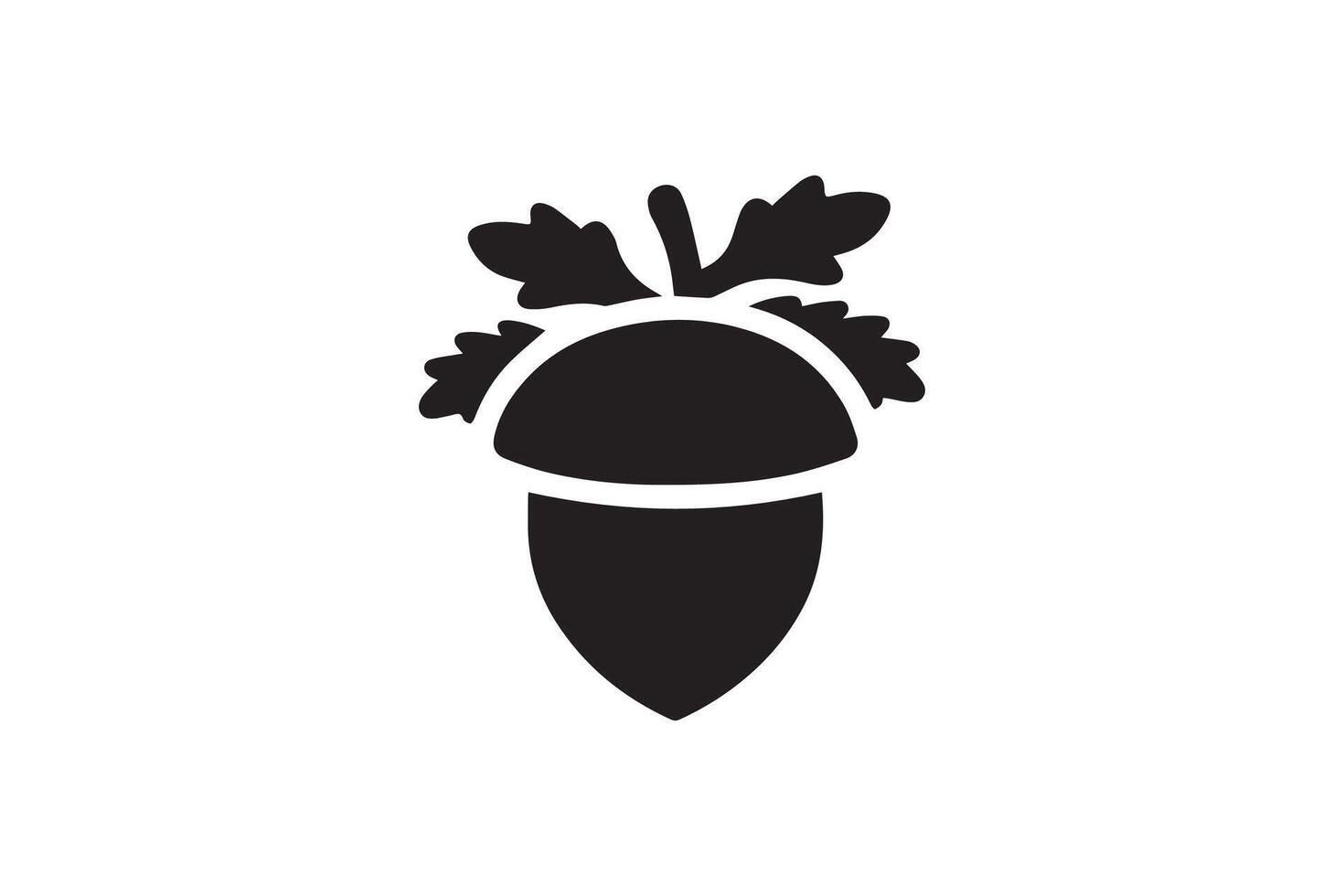 An acorn icon on a white background vector