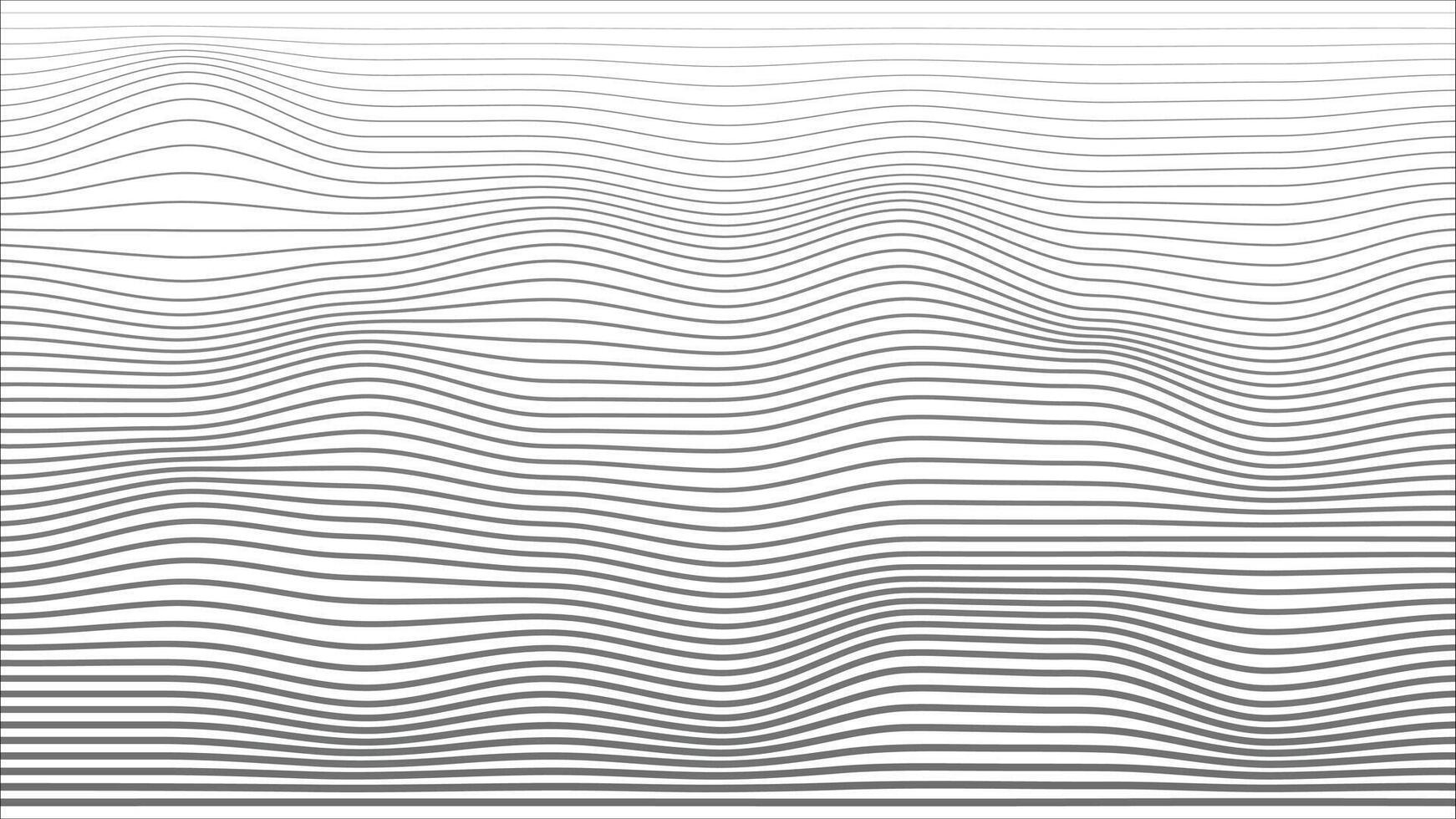 Abstract gray wavy lines, Monochrome image. vector