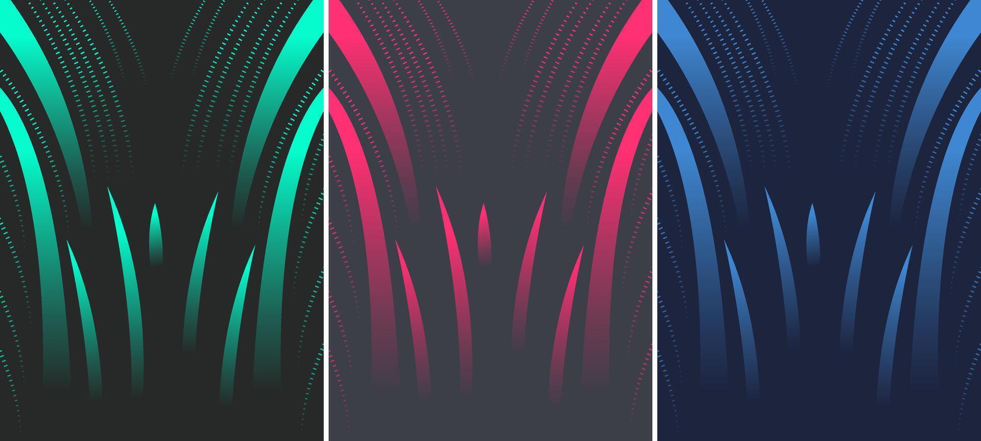 Set of Sports T-shirt jersey design Pattern Background for sublimation. Customizable Jersey template Illustration. vector