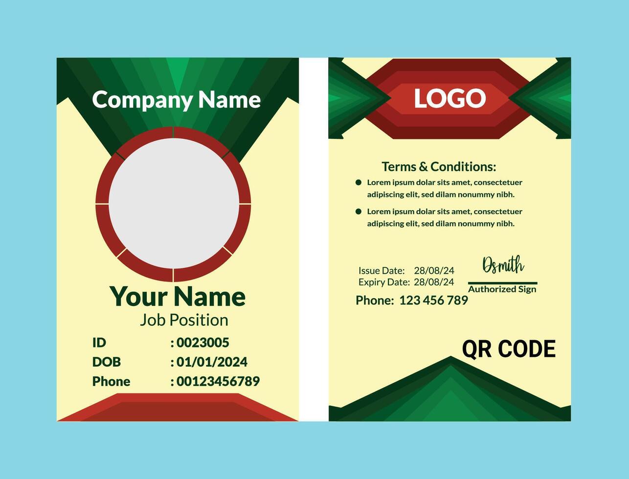 Creative brand identity card vector