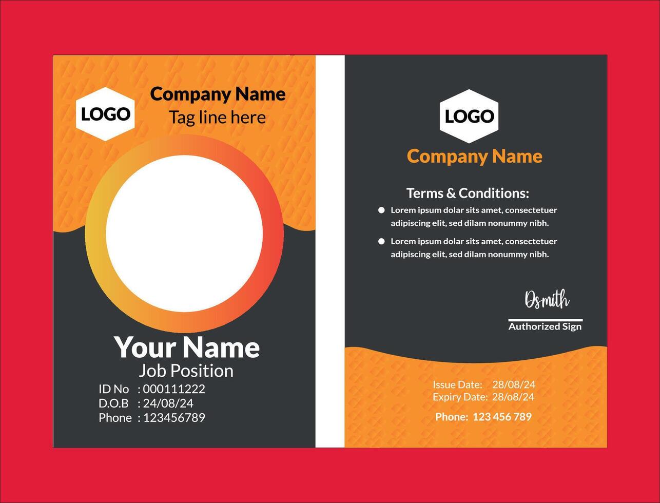 Professional business id card design vector