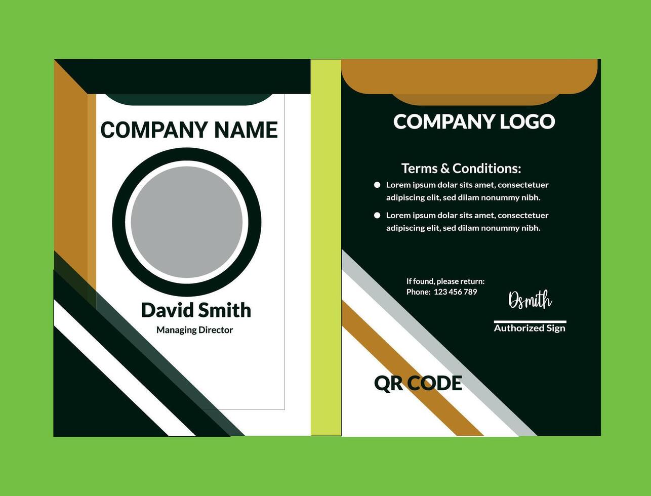 Best Office Identity Card vector
