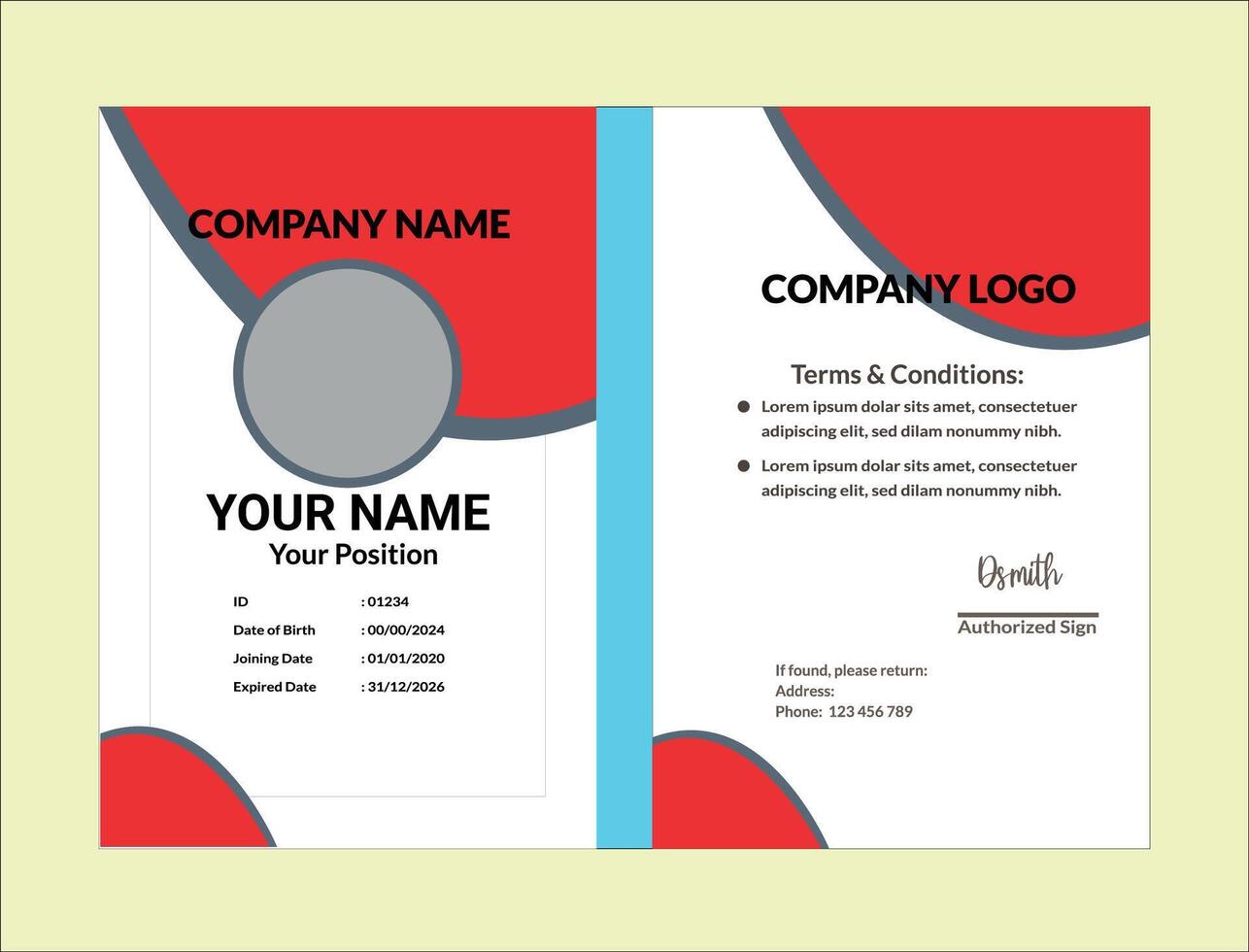 Commercial id card design vector