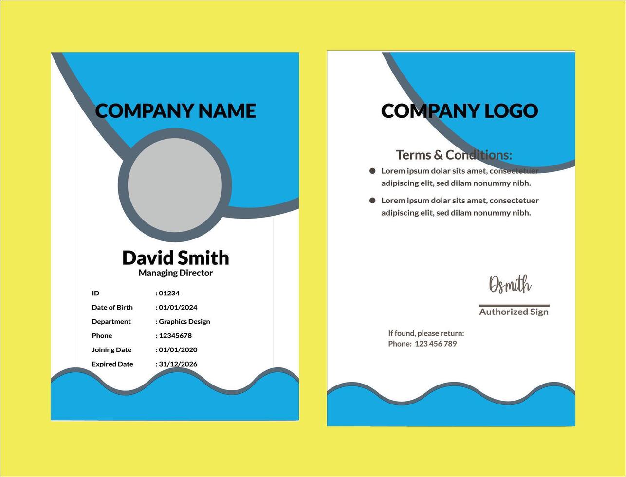 Classic business id card creation vector