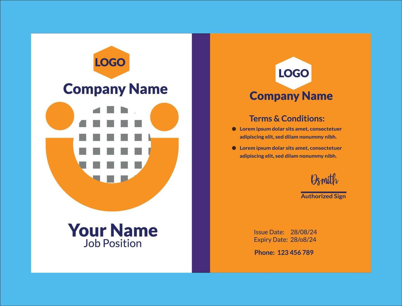 Professional business id card design vector