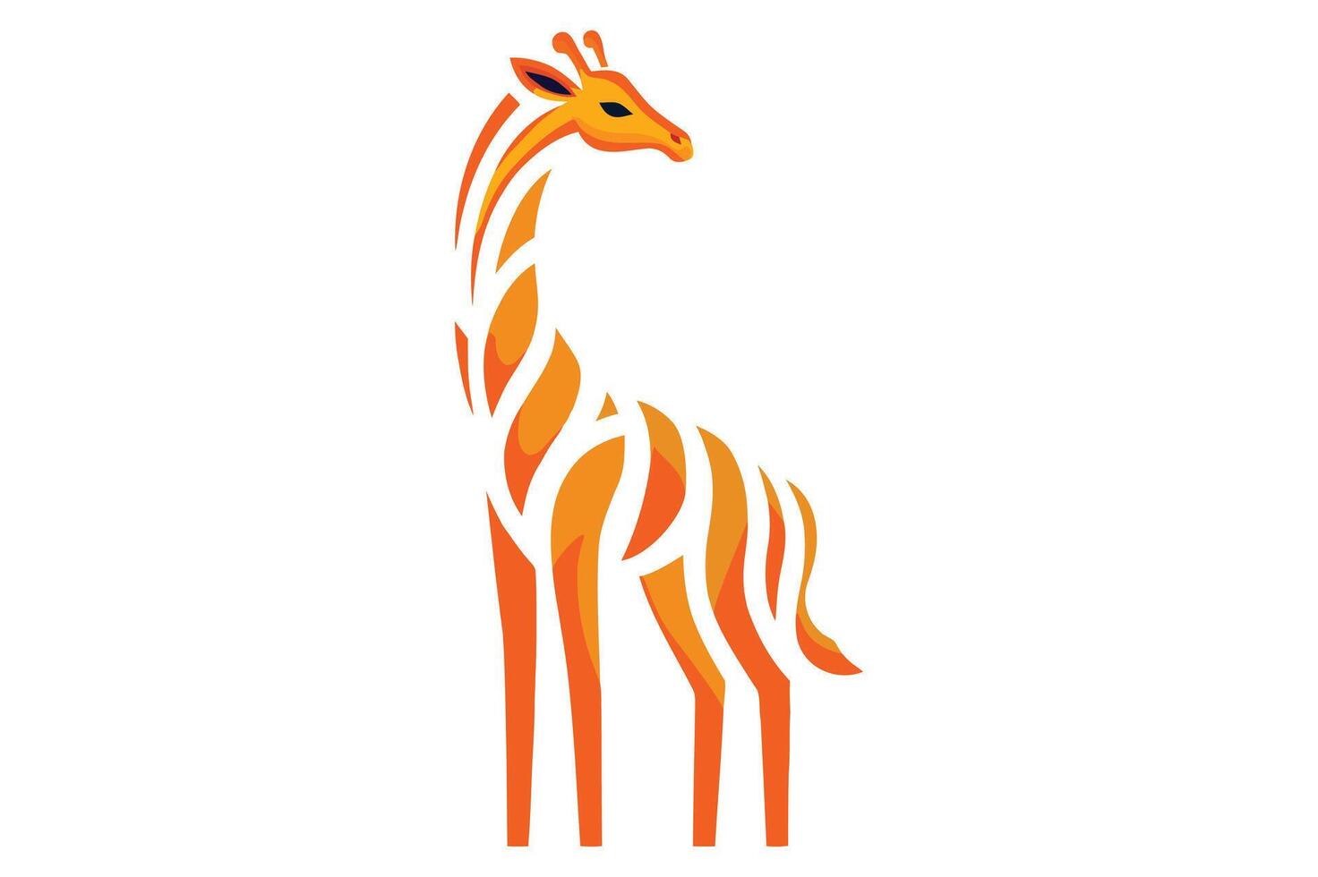 giraffe illustration design. vector