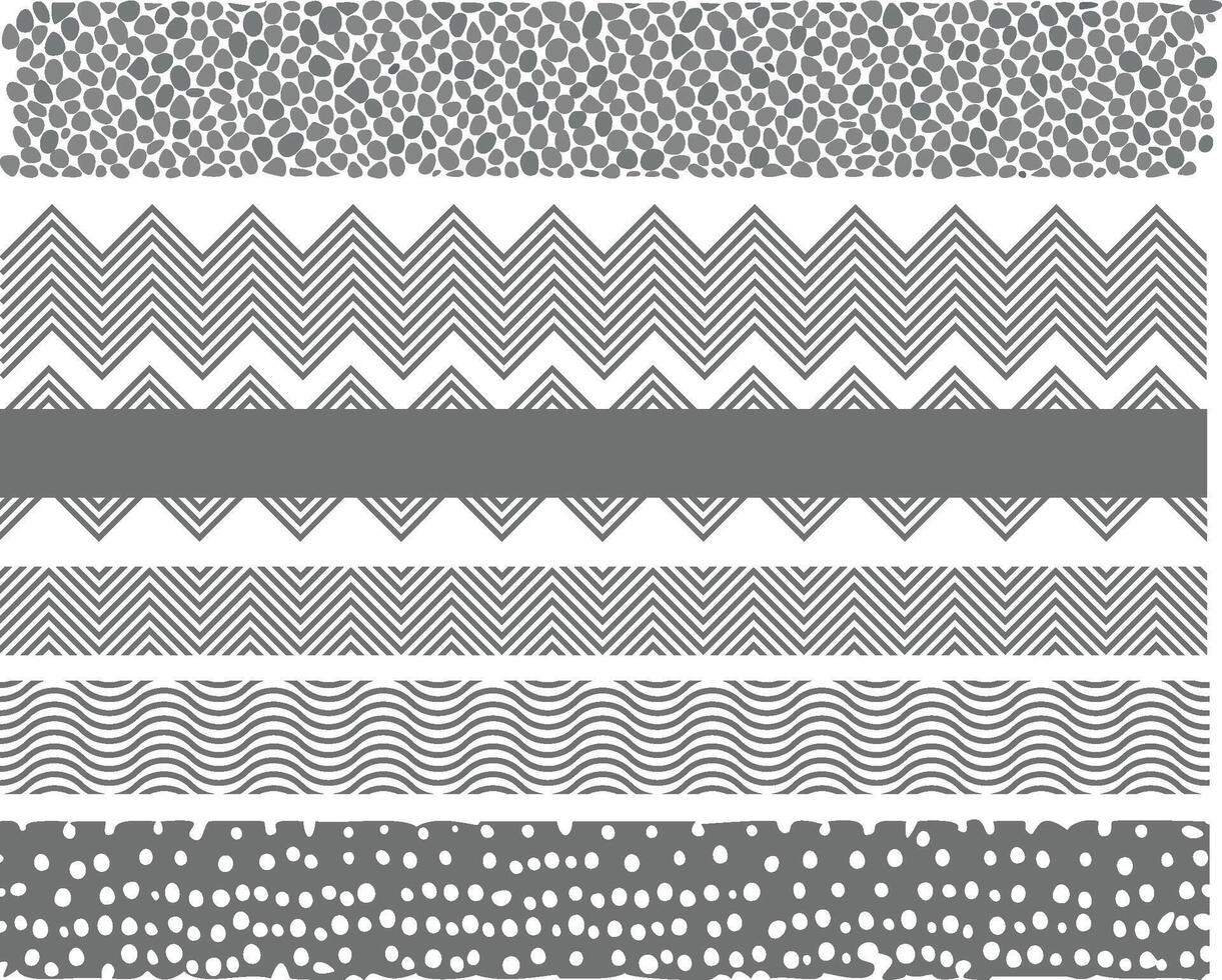 Geometric Pattern Borders vector