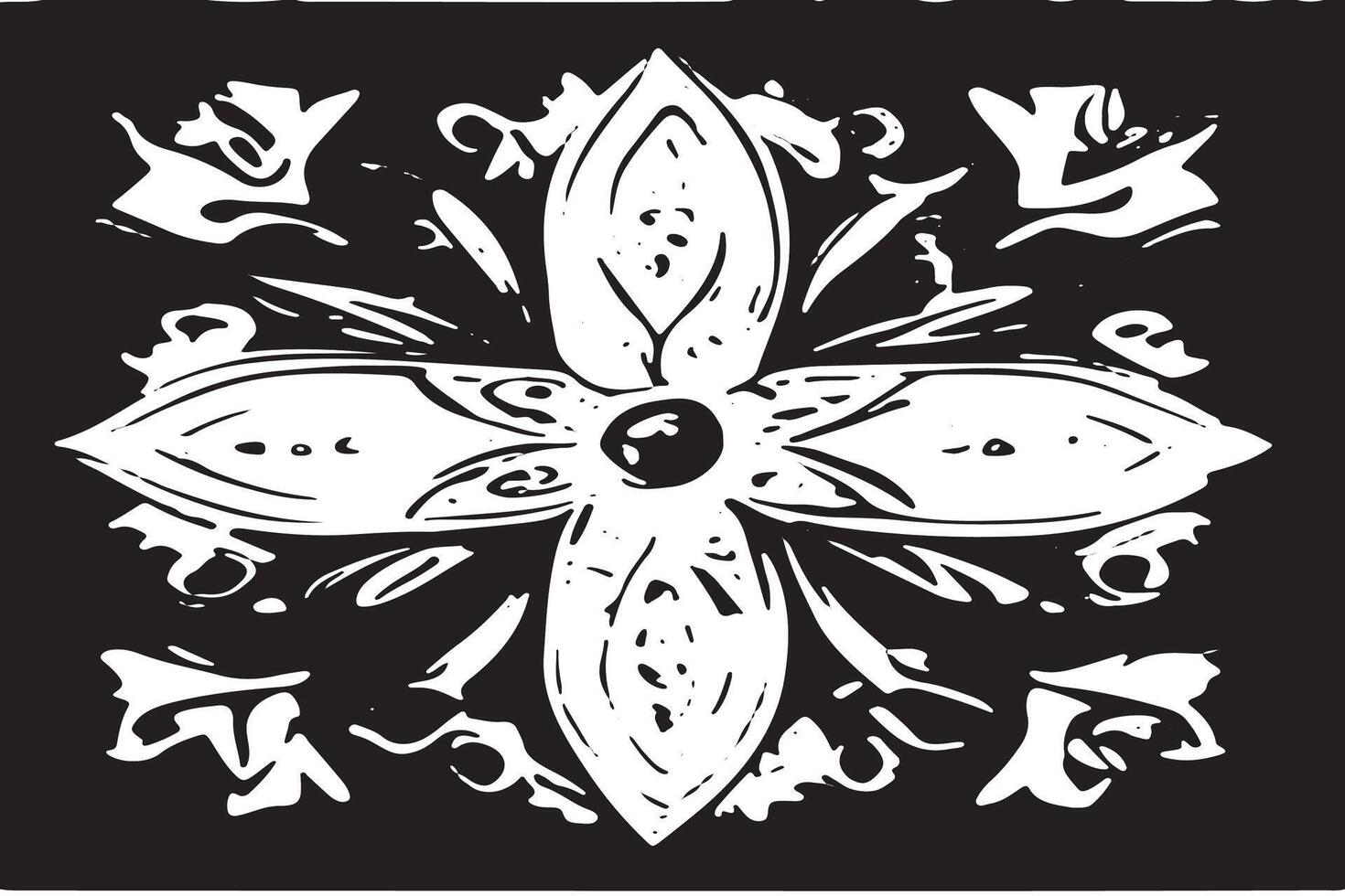 Black Abstract Monochrome Texture Overlay on White Canvas for Design and Backgrounds vector