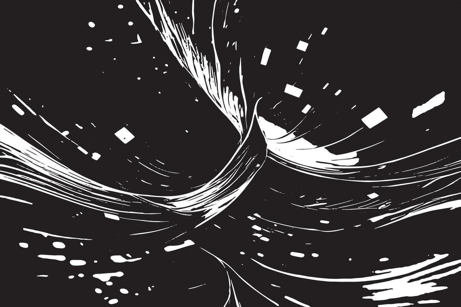 Monochrome Black Abstract Texture Layer on White Background for Visual Depth vector