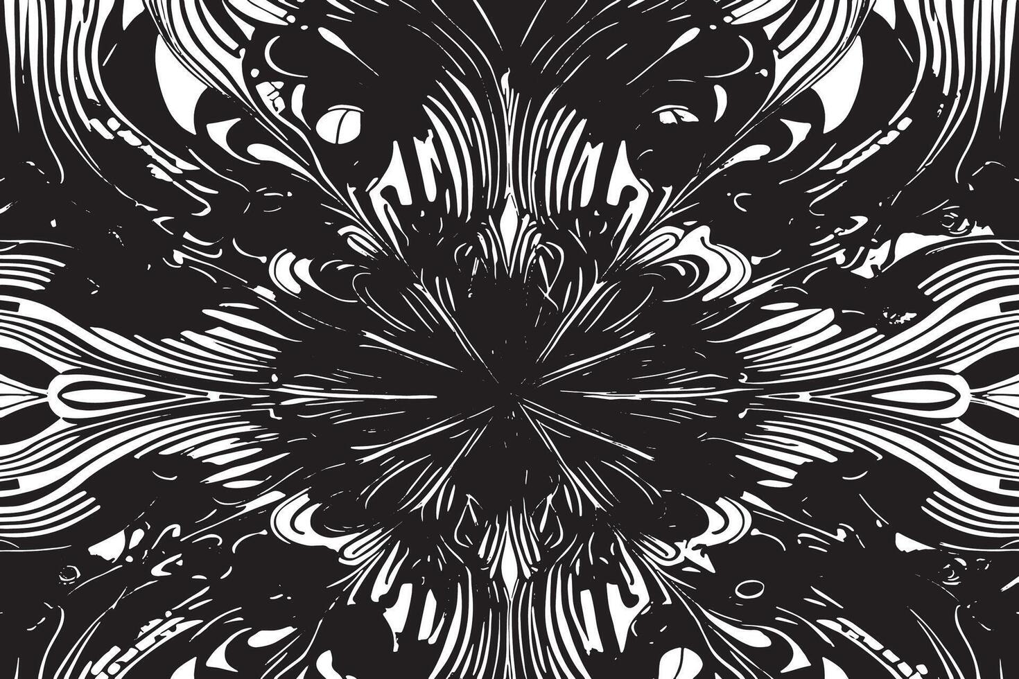 Monochrome Black Abstract Texture on White Canvas for Background Enhancements vector