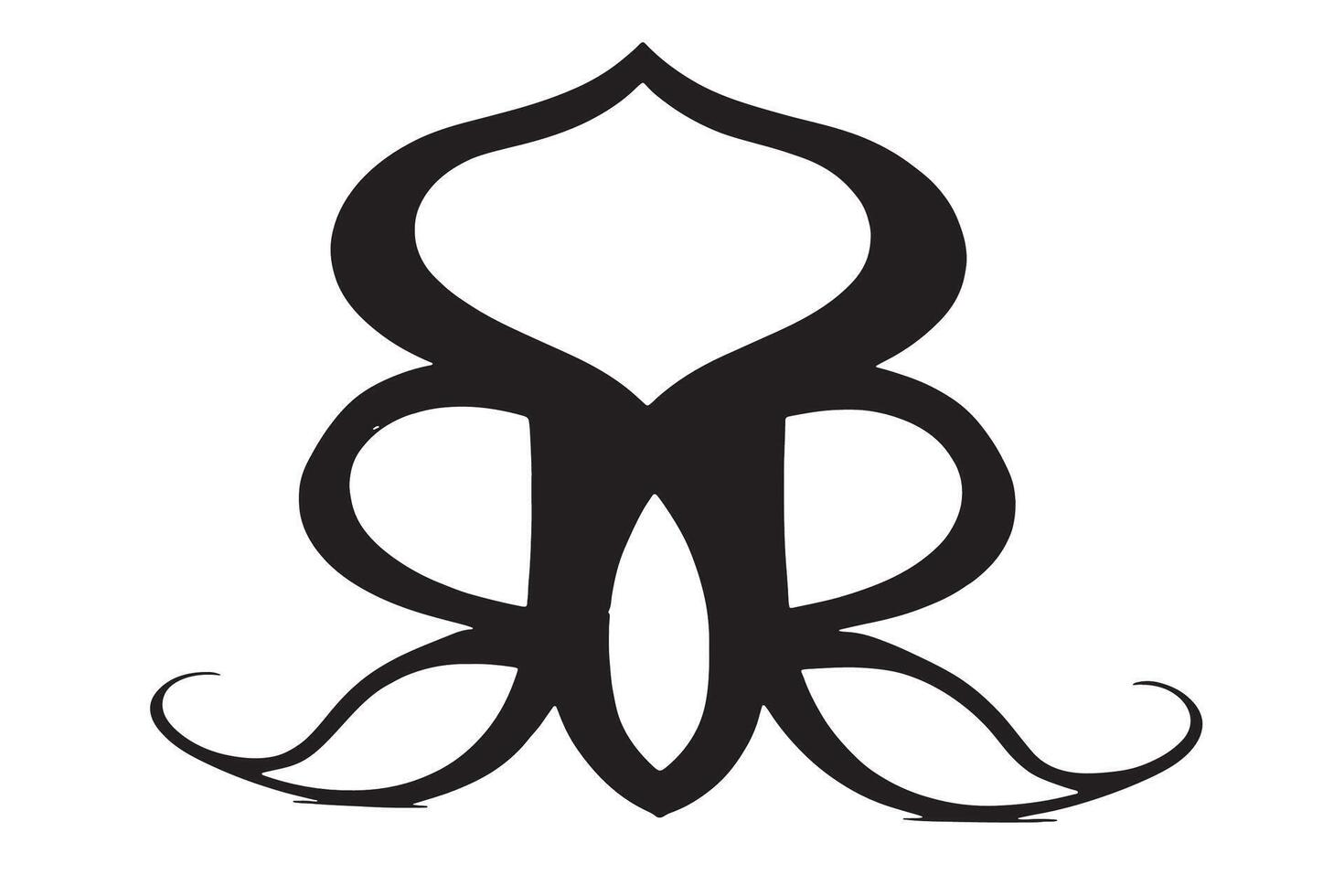 Graphical design shape Black Silhouette on Bright White Background for Textures and Overlays vector