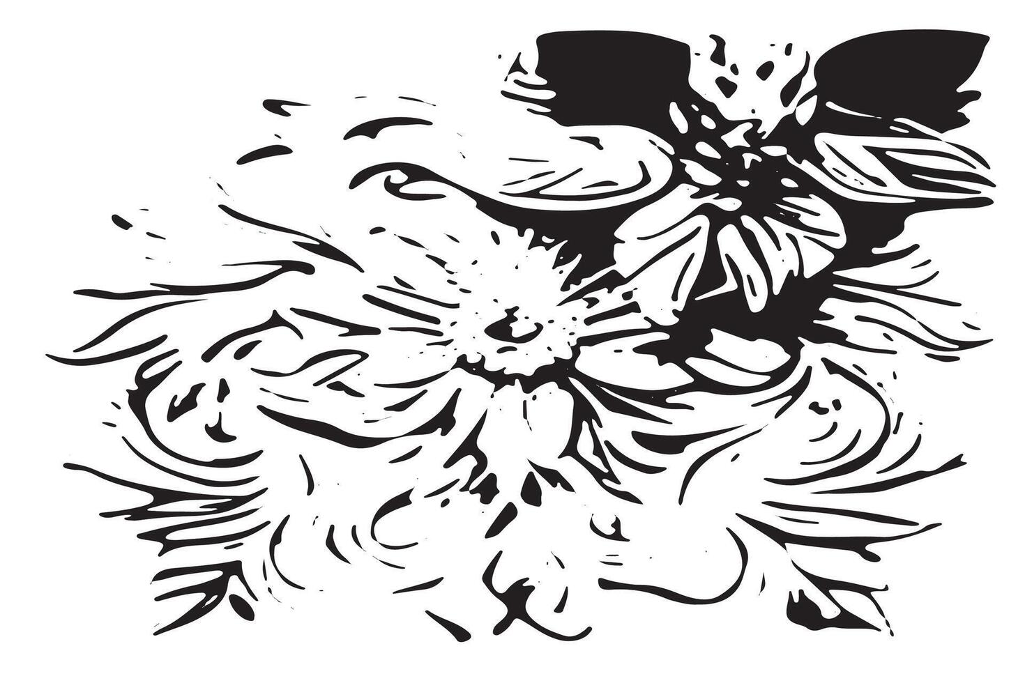 Abstract Black Texture Overlay on White Monochrome Background for Design Applications vector