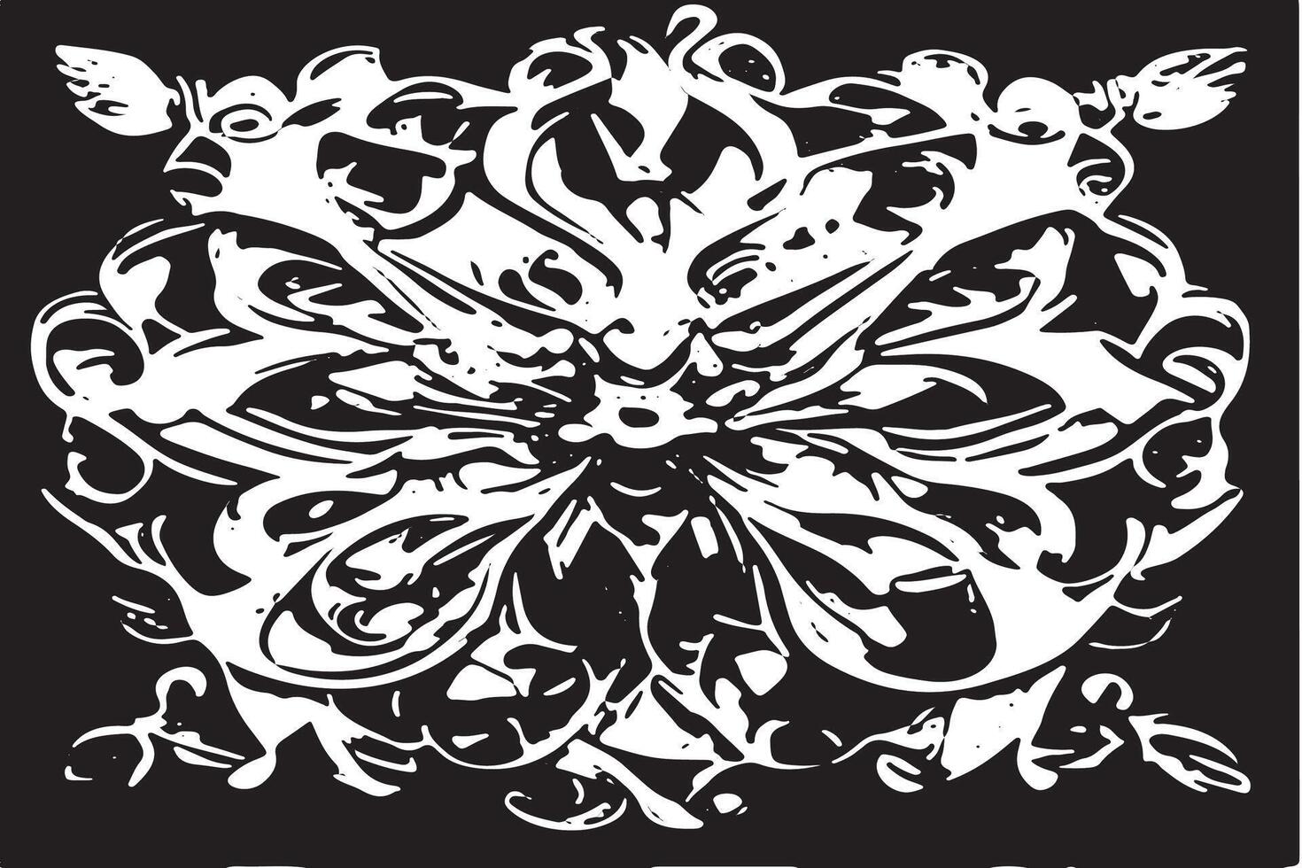 Abstract Black Texture with Monochrome Overlay for White Background Applications vector