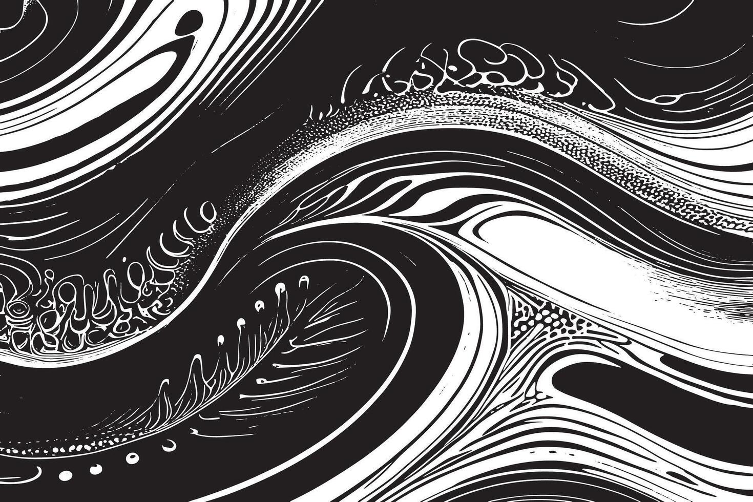 Textured Black Abstract Overlay on Pure White Background for Distinctive Overlays vector
