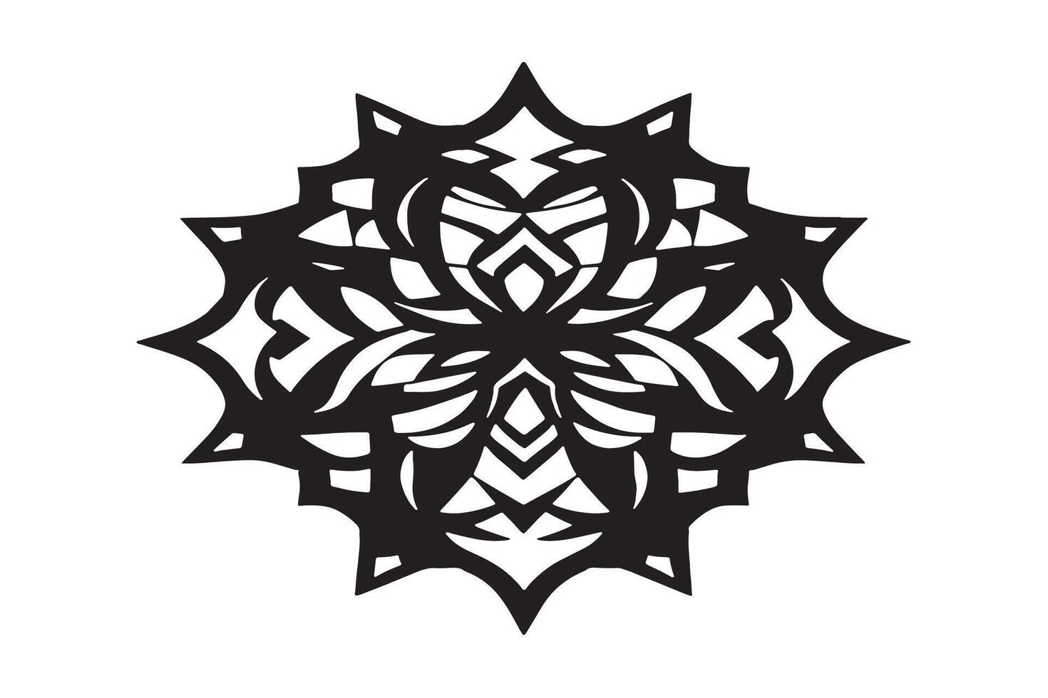 Bold Graphic Shape in Black Silhouette on White Background for Design Overlays and background texture vector