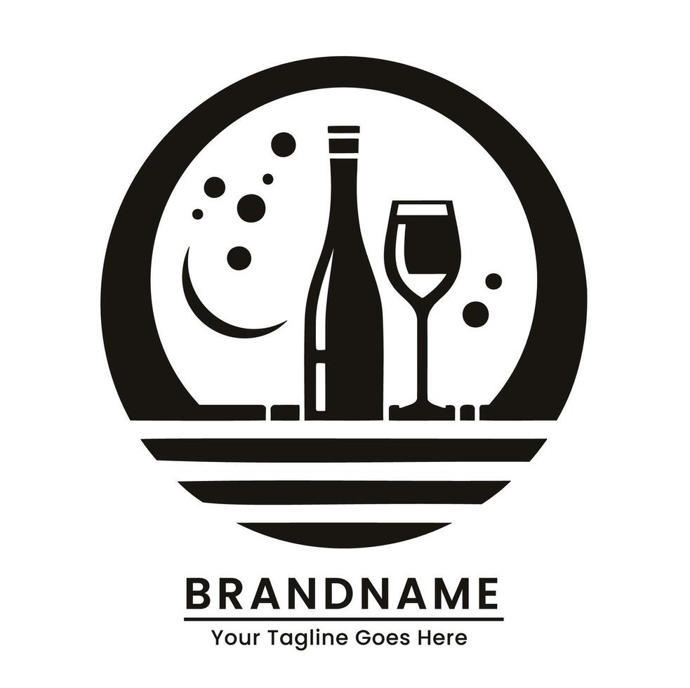 A logo for a wine company vector