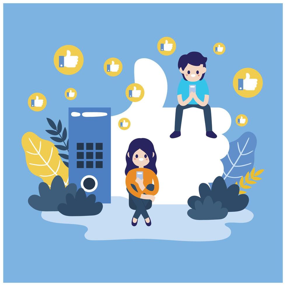 Social media marketing concept isolated person situations. Collection of scenes with people with megaphones attract new customers, advertising, promotion. Mega set. vector