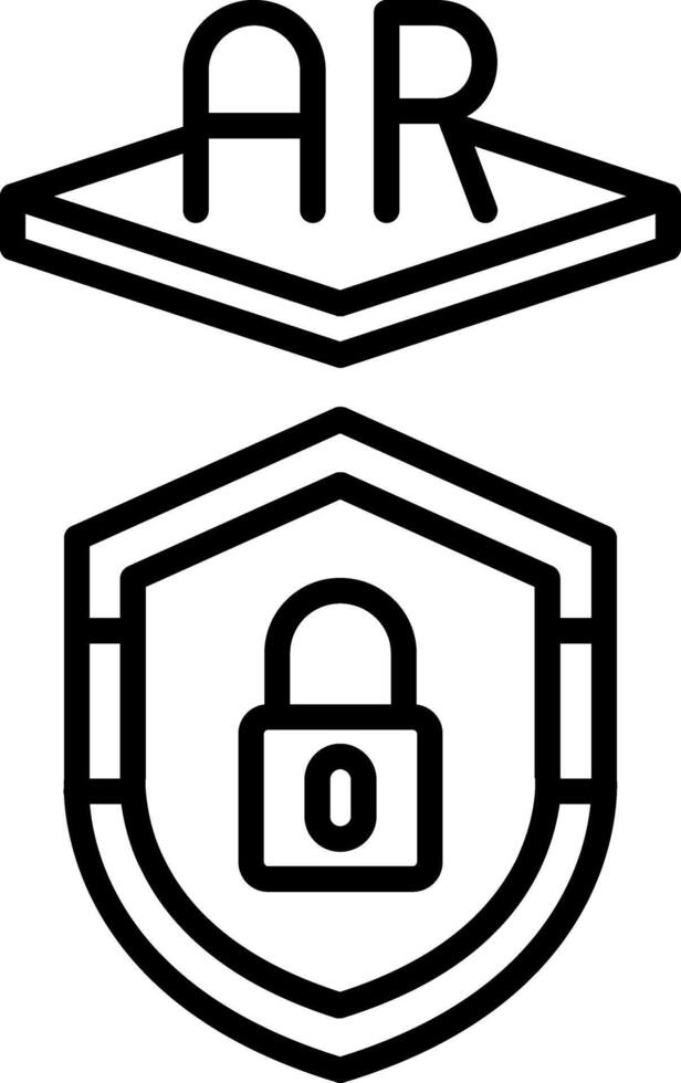 The logo for ar security vector