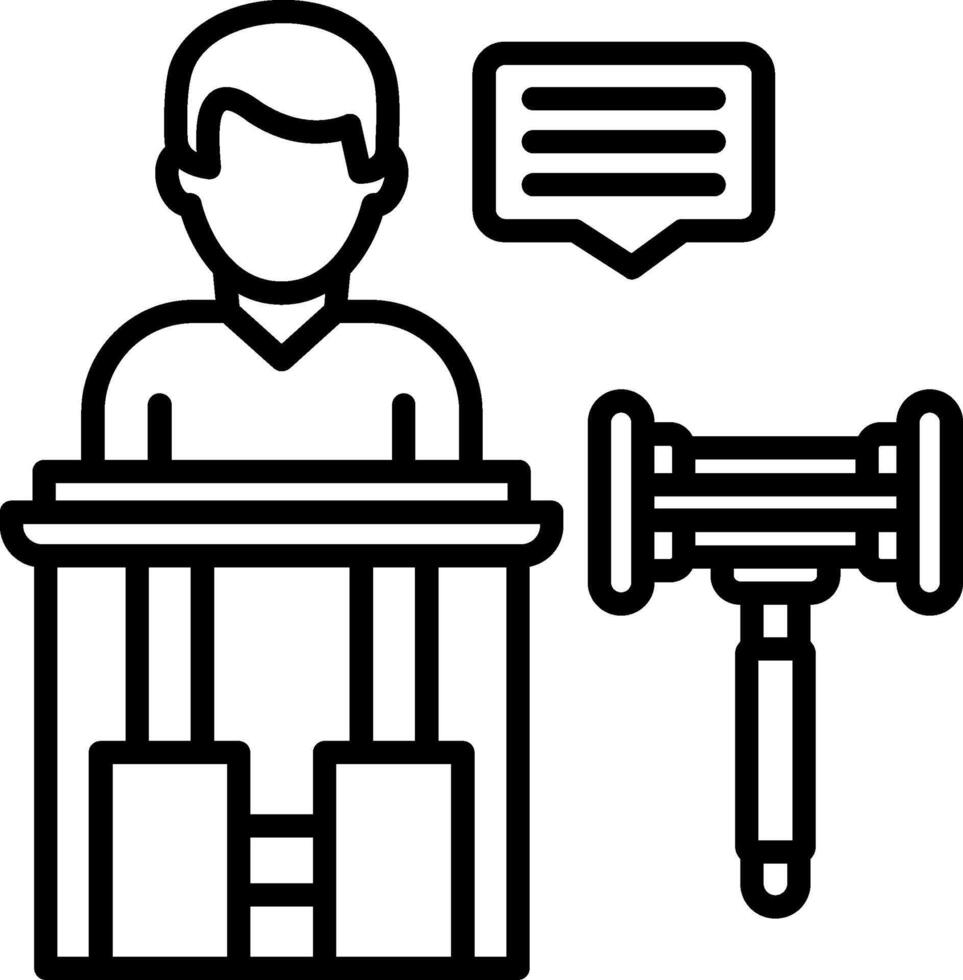 Judge and gavel icon vector