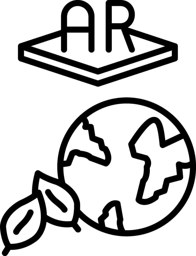 A black and white image of an earth and a letter r vector