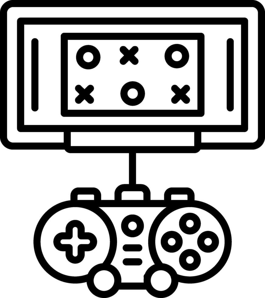 A black and white image of a game controller vector