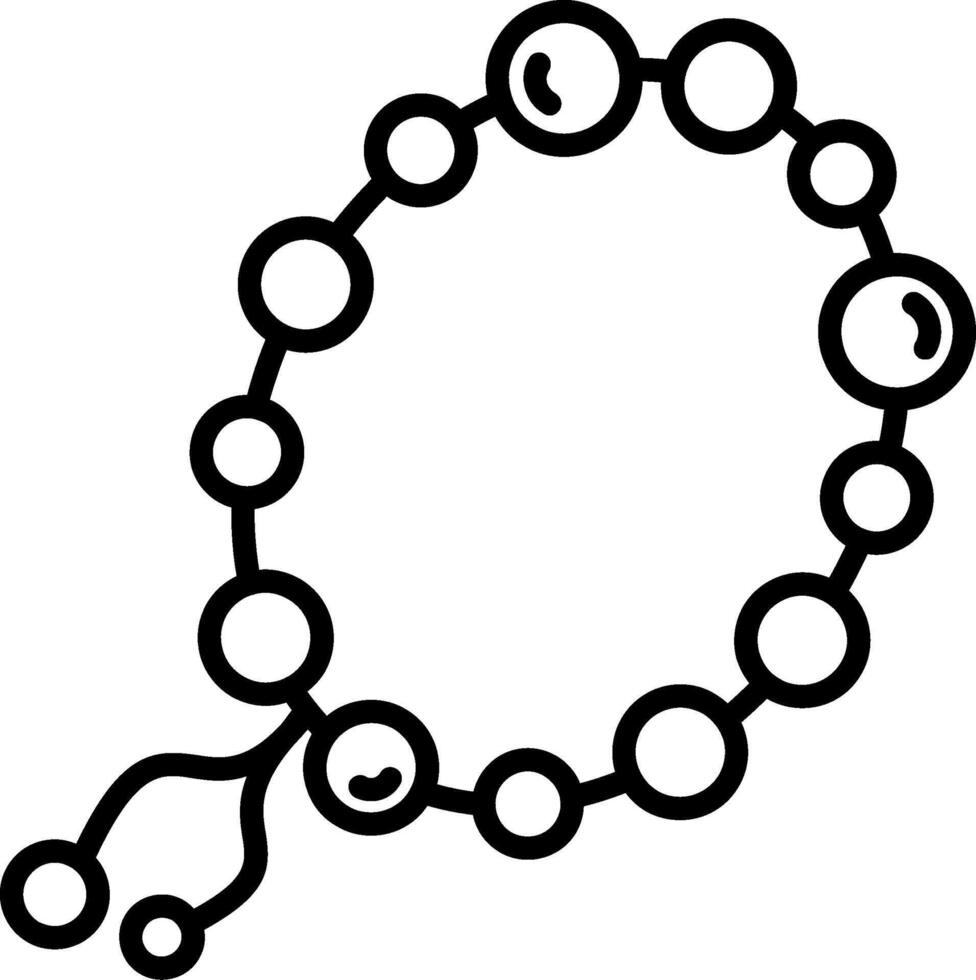 A rosary with beads on it vector