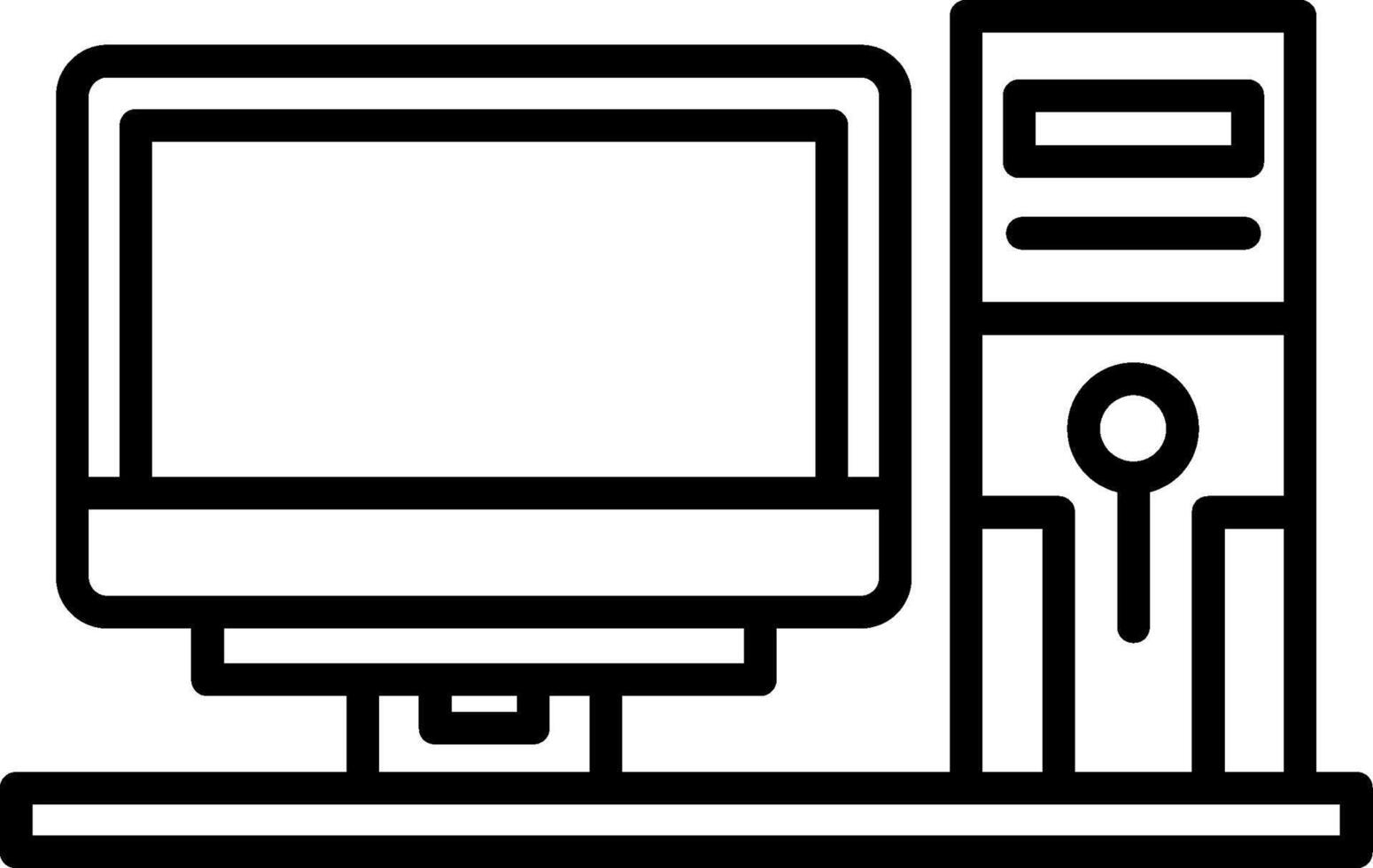 Computer icon on white background vector