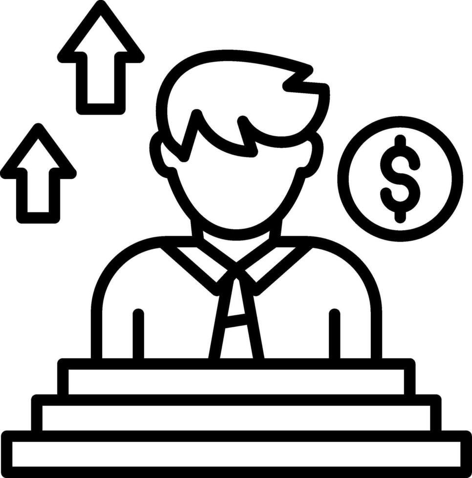 Businessman with dollar sign icon vector