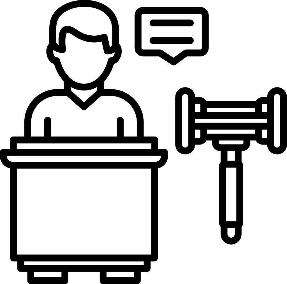 Judge and gavel icon illustration vector