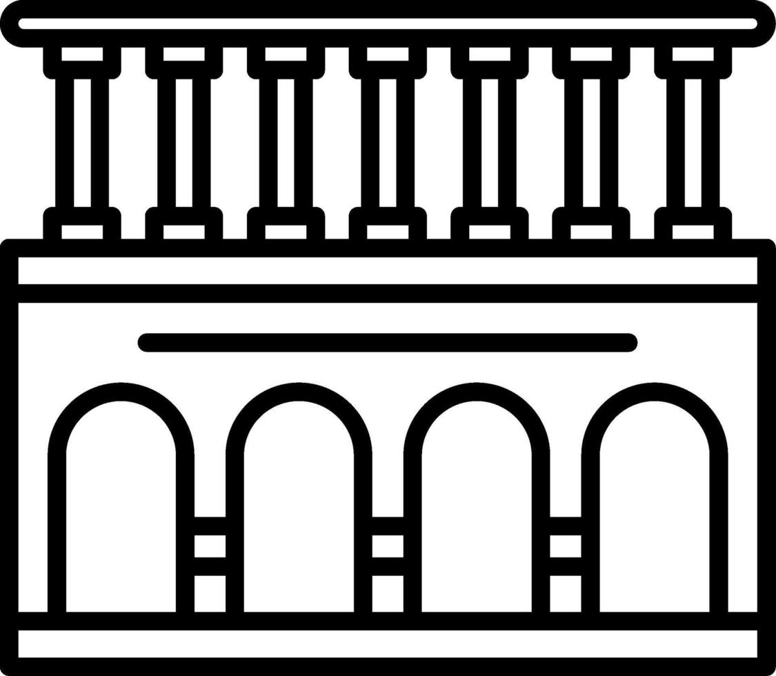 A building with columns and pillars on a white background vector