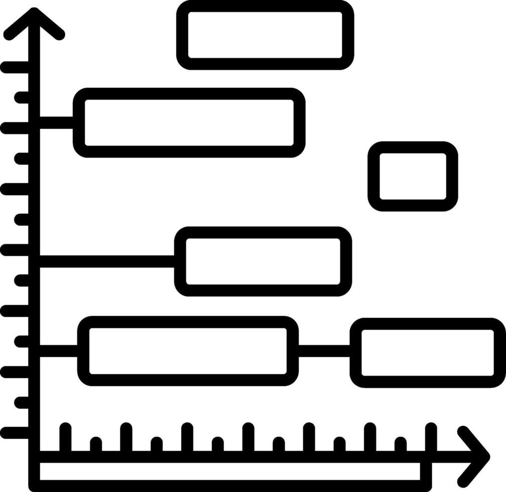 A diagram of a bar chart with arrows pointing up vector