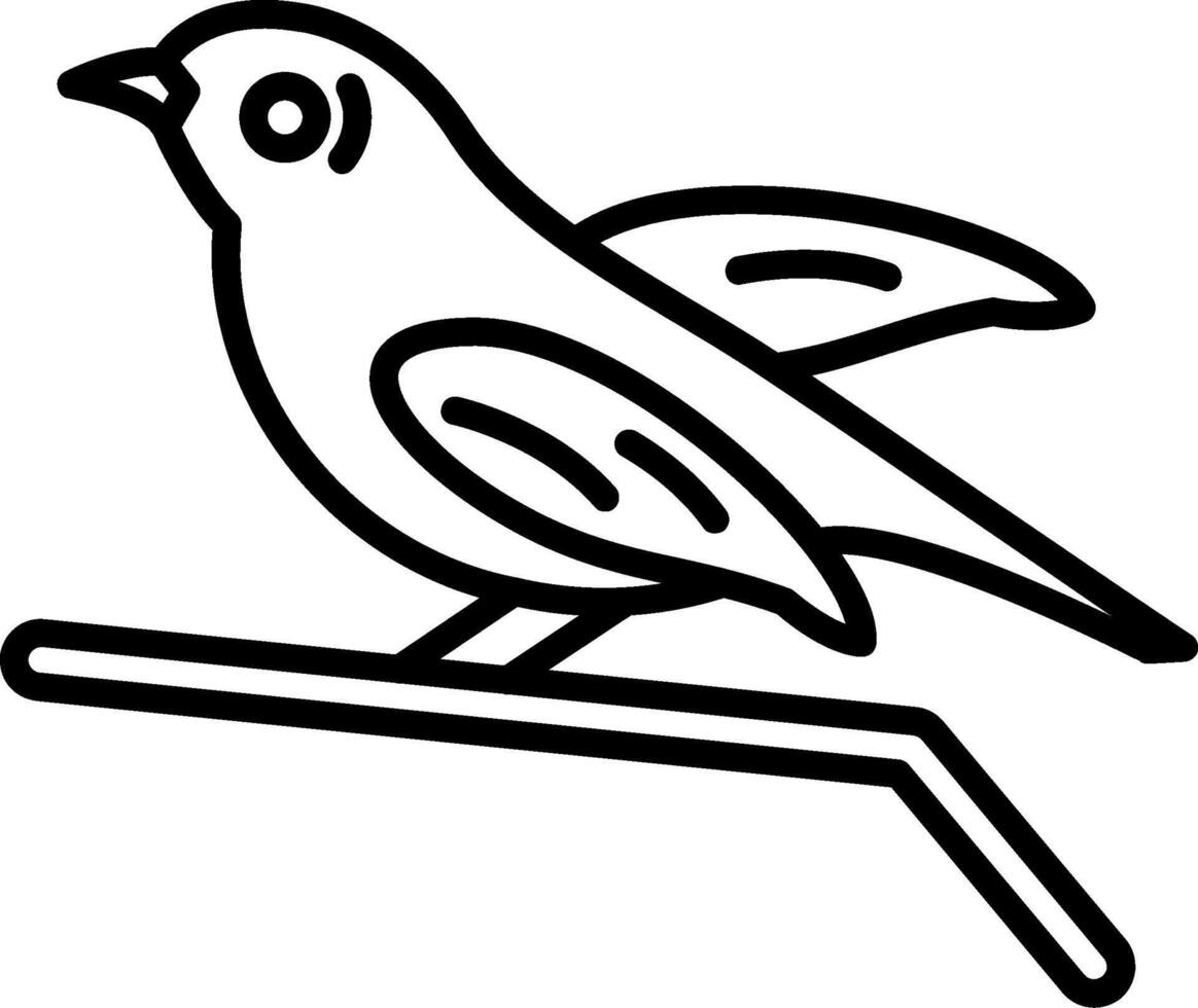 Bird on a branch clipart vector