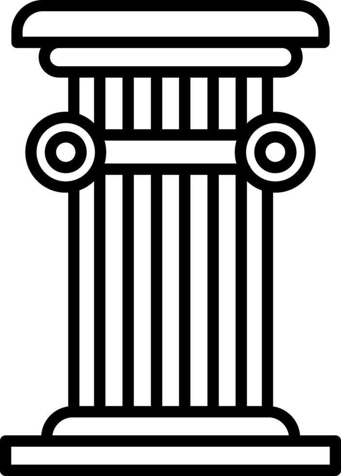 Ancient greek column vector