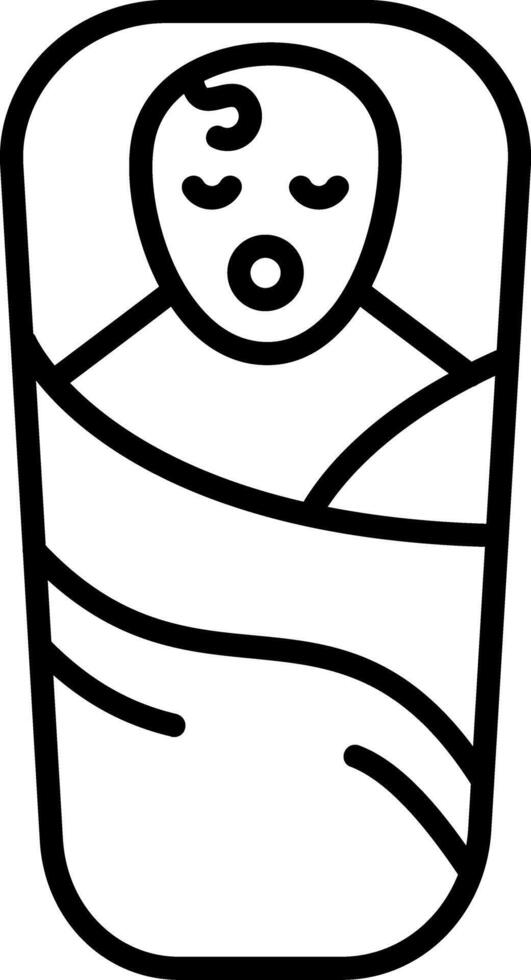 A baby sleeping in a crib with a blanket vector