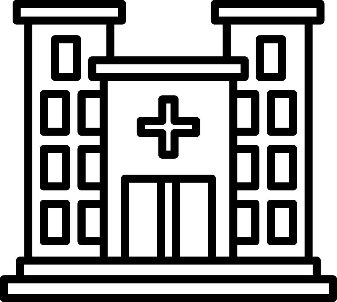 A building with a cross on it vector